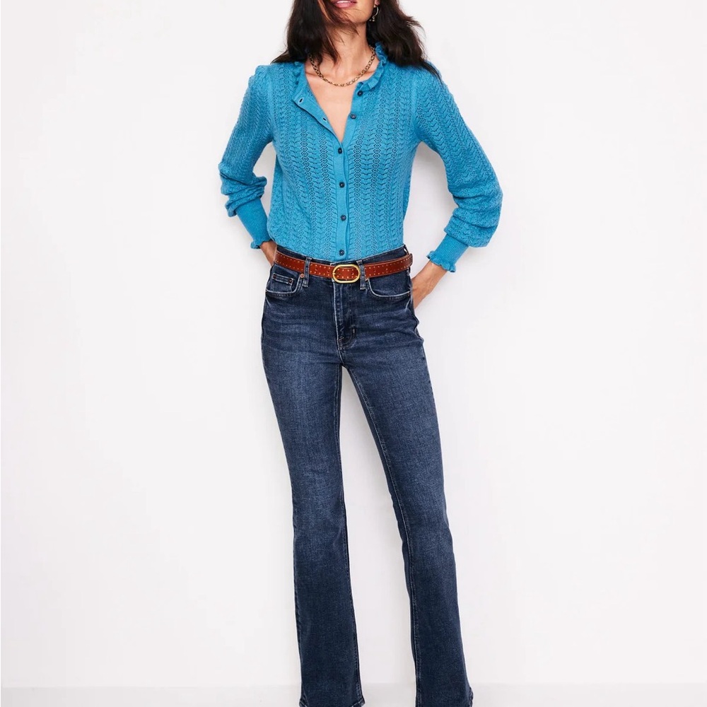 NWT Boden High Rise Slim Flare Jeans Women's Size 31R Denim Casual Classic